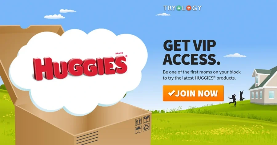 EXPO promo banner: "Get VIP Access" with Huggies