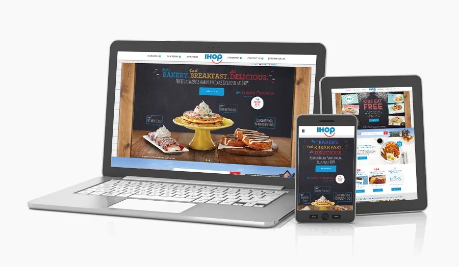 Bakery Favorites homepage on laptop, tablet and phone